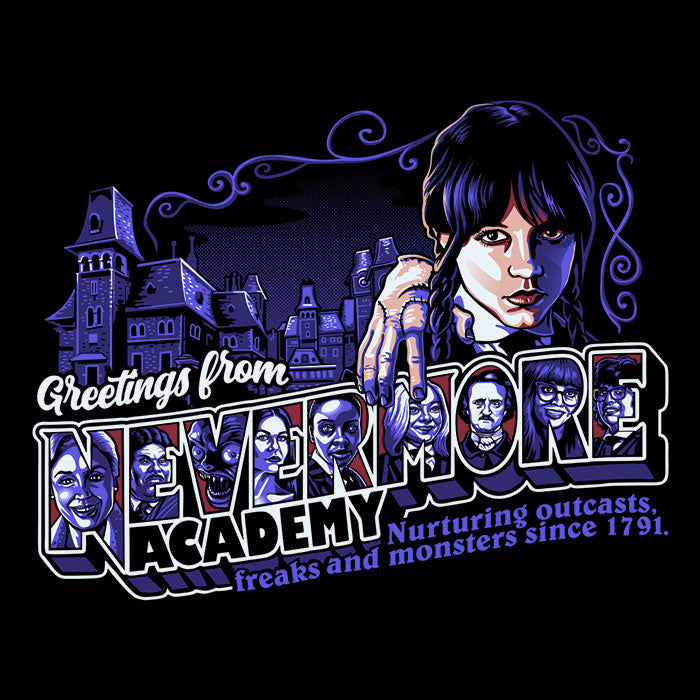 Greetings from Nevermore Tank Top - Adult & Kids T-Shirts, Sweatshirts & Hoodies apparel design preview 2