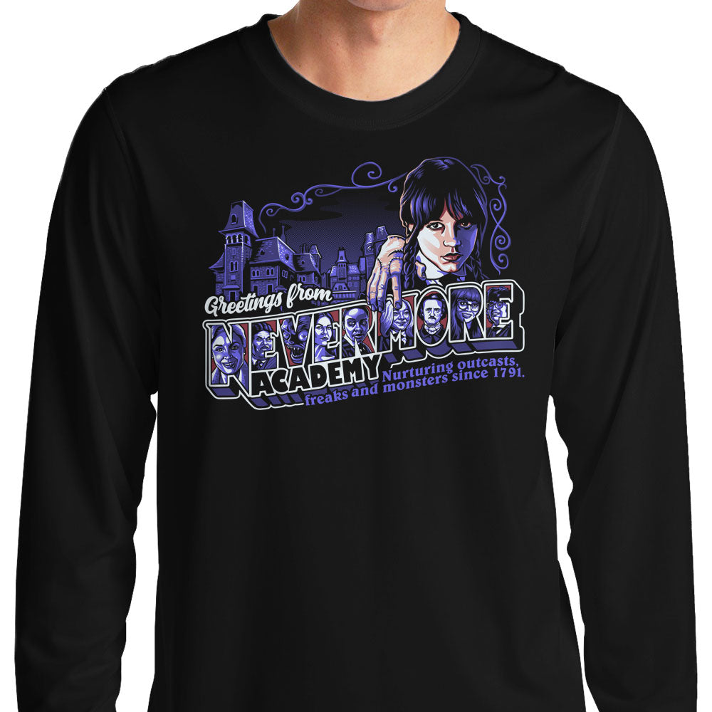 Greetings from Nevermore - Adult & Kids T-Shirts, Sweatshirts & Hoodies apparel design preview 1