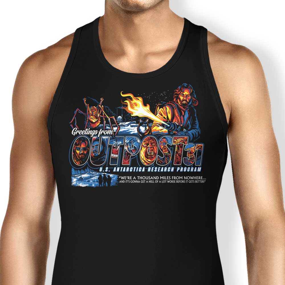 Greetings from Outpost 31 Tank Top - Adult & Kids T-Shirts, Sweatshirts & Hoodies apparel design preview 1