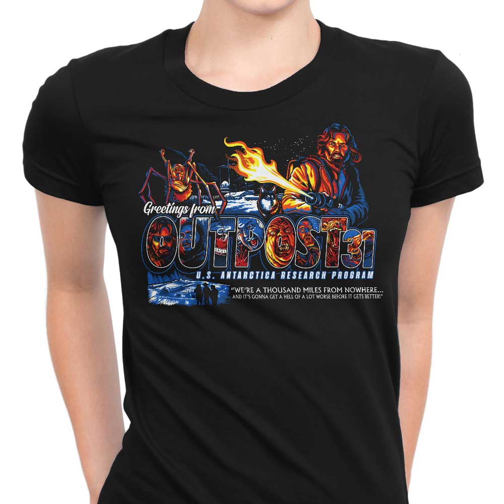 Greetings from Outpost 31 Women's Apparel - Adult & Kids T-Shirts, Sweatshirts & Hoodies apparel design preview 1