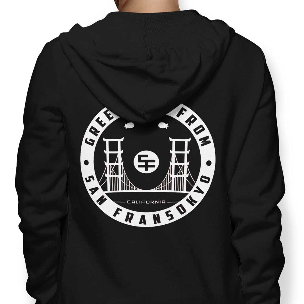 Greetings from San Fransokyo - Adult & Kids T-Shirts, Sweatshirts & Hoodies apparel design preview 1