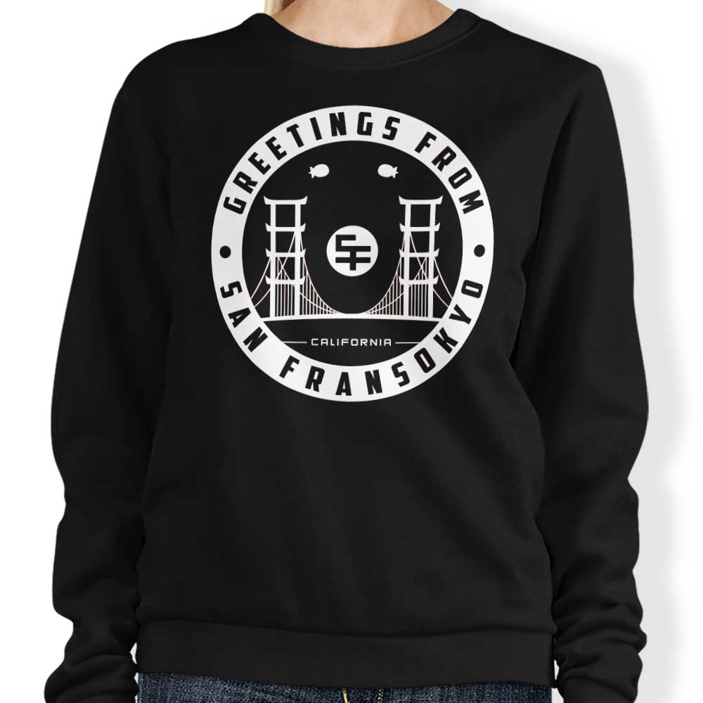 Greetings from San Fransokyo - Adult & Kids T-Shirts, Sweatshirts & Hoodies apparel design preview 1