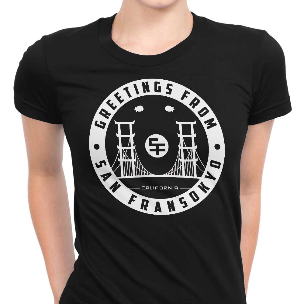 Greetings from San Fransokyo Women's Apparel - Adult & Kids T-Shirts, Sweatshirts & Hoodies apparel design preview 1
