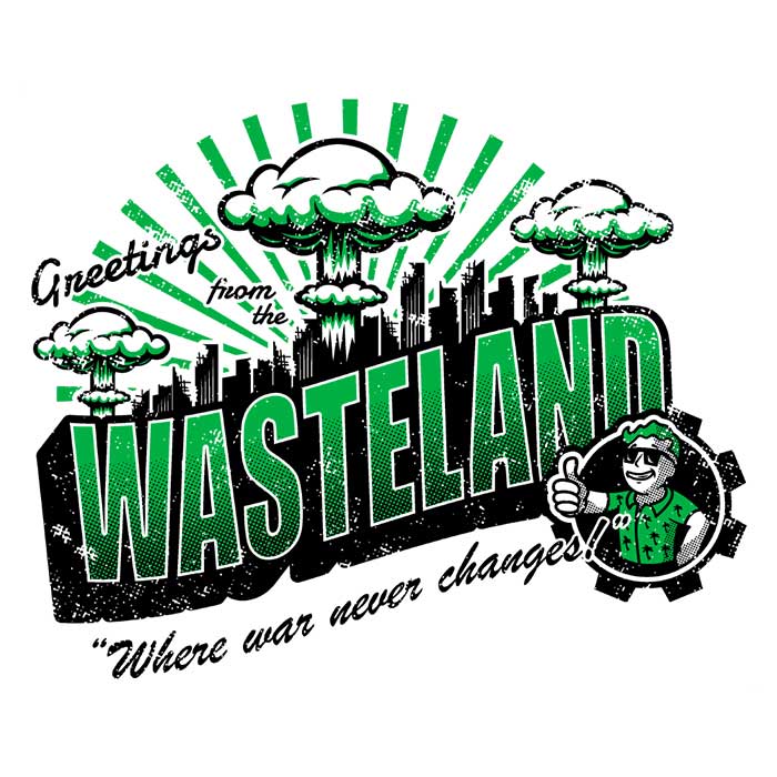 Greetings from the Wasteland Women's Apparel - Adult & Kids T-Shirts, Sweatshirts & Hoodies apparel design preview 2