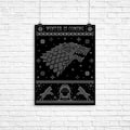 Grey Wolf Sweater Poster - Adult & Kids T-Shirts, Sweatshirts & Hoodies apparel design preview 1