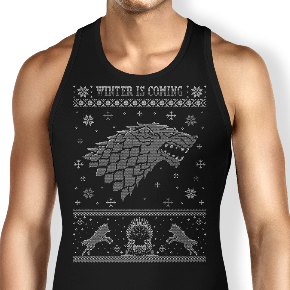 Grey Wolf Sweater Tank Top - Adult & Kids T-Shirts, Sweatshirts & Hoodies apparel design preview 1