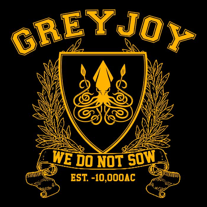 Greyjoy University - Adult & Kids T-Shirts, Sweatshirts & Hoodies apparel design preview 2