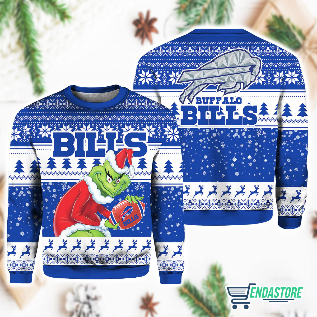 Grnch Bill 2025-2026 Rivalries Cold Front Christmas Ugly Sweater product image