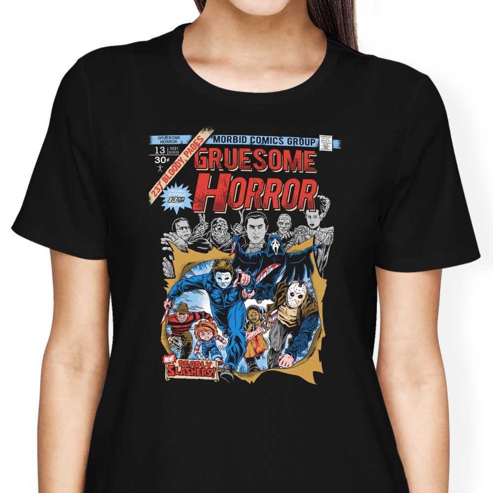 Gruesome Horror Women's Apparel - Adult & Kids T-Shirts, Sweatshirts & Hoodies apparel design preview 1
