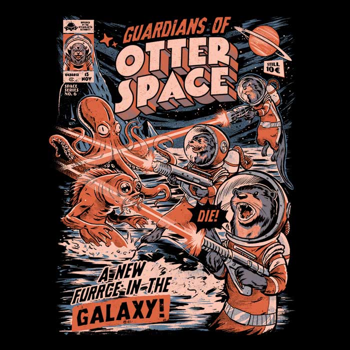 Guardians of Otter Space Men's Apparel - Adult & Kids T-Shirts, Sweatshirts & Hoodies apparel design preview 2