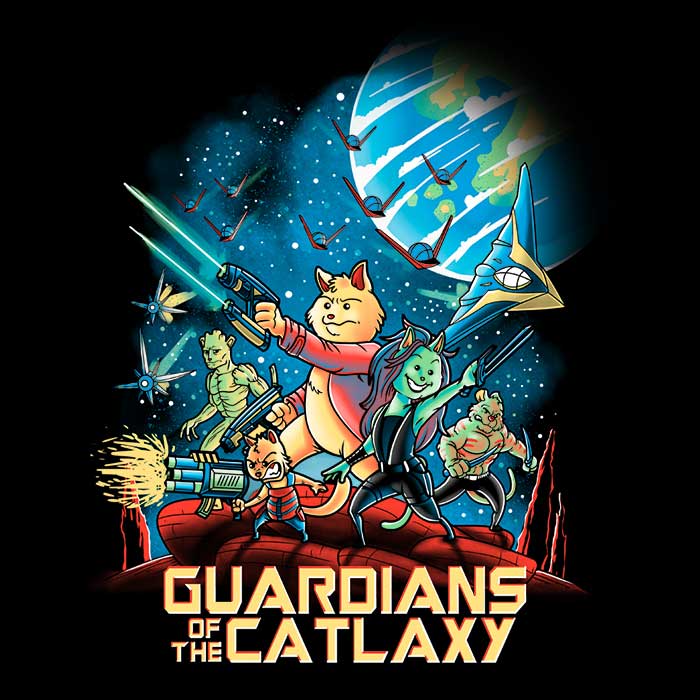 Guardians of the Catlaxy Men's Apparel - Adult & Kids T-Shirts, Sweatshirts & Hoodies apparel design preview 2