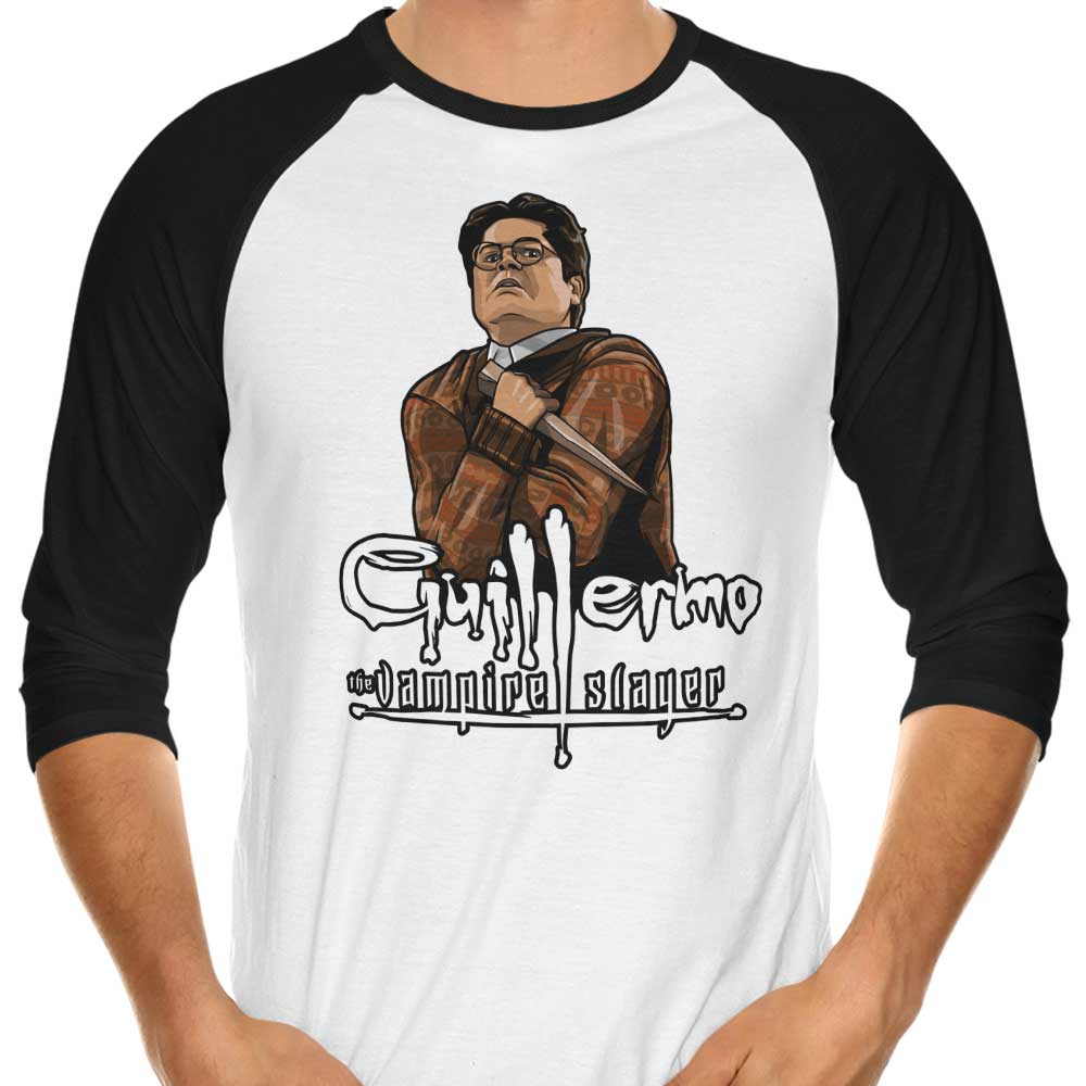 Guillermo the Slayer 3/4 Sleeve Raglan - Adult & Kids T-Shirts, Sweatshirts & Hoodies apparel design preview 1