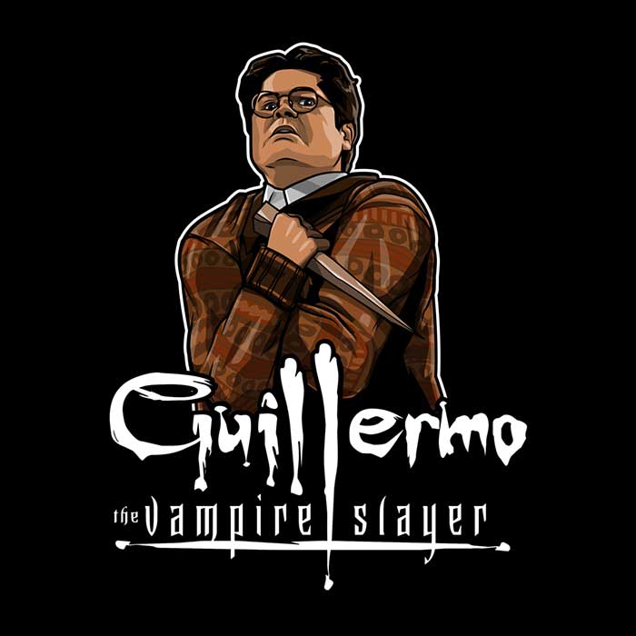 Guillermo the Slayer 3/4 Sleeve Raglan - Adult & Kids T-Shirts, Sweatshirts & Hoodies apparel design preview 2
