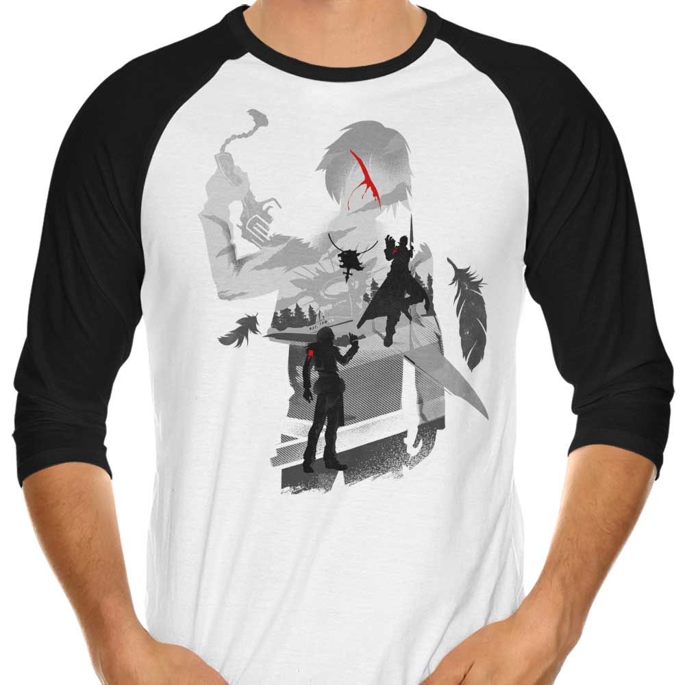 Gunblade Rivals 3/4 Sleeve Raglan - Adult & Kids T-Shirts, Sweatshirts & Hoodies apparel design preview 1
