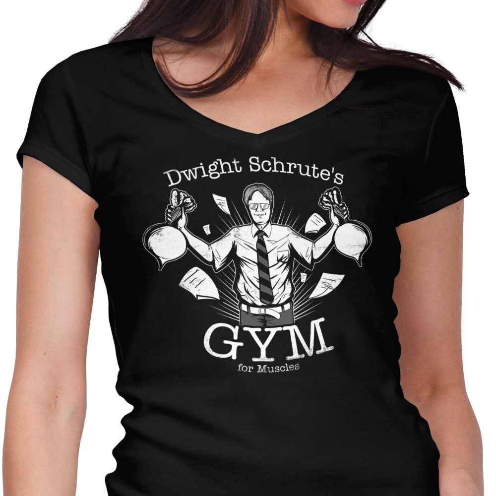 Gym for Muscles Women's V-Neck - Adult & Kids T-Shirts, Sweatshirts & Hoodies apparel design preview 1