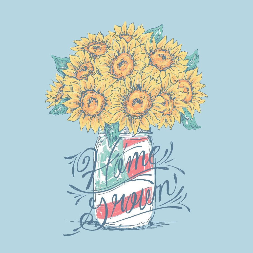 Sassy Frass Home Grown Sunflowers Comfort Colors - Adult & Kids T-Shirts, Sweatshirts & Hoodies apparel design preview 2