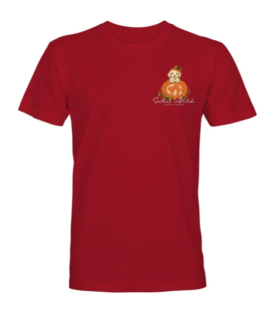 Southern Attitude Preppy Pumpkin Puppy Fall - Adult & Kids T-Shirts, Sweatshirts & Hoodies apparel design preview 2