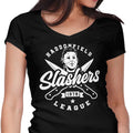 Haddonfield Slashers Women's V-Neck - Adult & Kids T-Shirts, Sweatshirts & Hoodies apparel design preview 1