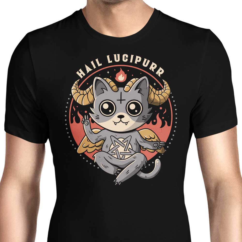 Hail Lucipurr Men's Apparel - Adult & Kids T-Shirts, Sweatshirts & Hoodies apparel design preview 1