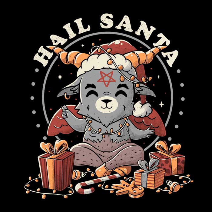 Hail Santa Men's Apparel - Adult & Kids T-Shirts, Sweatshirts & Hoodies apparel design preview 2