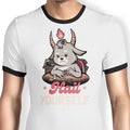 Hail Yourself Ringer - Adult & Kids T-Shirts, Sweatshirts & Hoodies apparel design preview 1