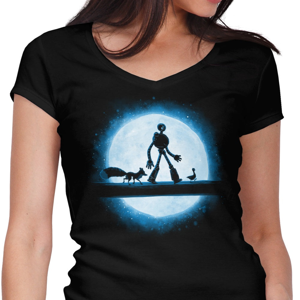Hakuna Robot Women's V-Neck - Adult & Kids T-Shirts, Sweatshirts & Hoodies apparel design preview 1