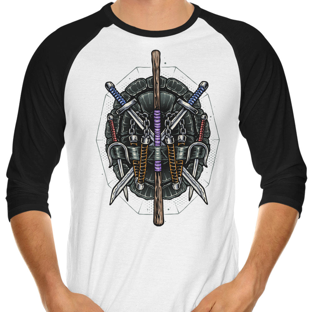 Half Shelled Weaponry 3/4 Sleeve Raglan - Adult & Kids T-Shirts, Sweatshirts & Hoodies apparel design preview 1