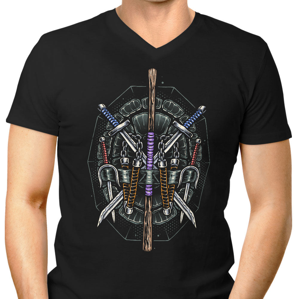 Half Shelled Weaponry Men's V-Neck - Adult & Kids T-Shirts, Sweatshirts & Hoodies apparel design preview 1