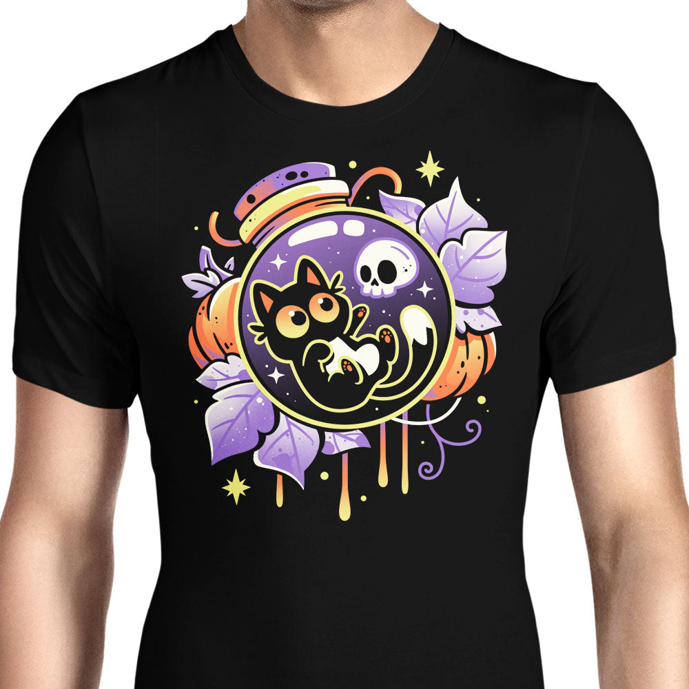Halloween Bottled Kitten Men's Apparel - Adult & Kids T-Shirts, Sweatshirts & Hoodies apparel design preview 1