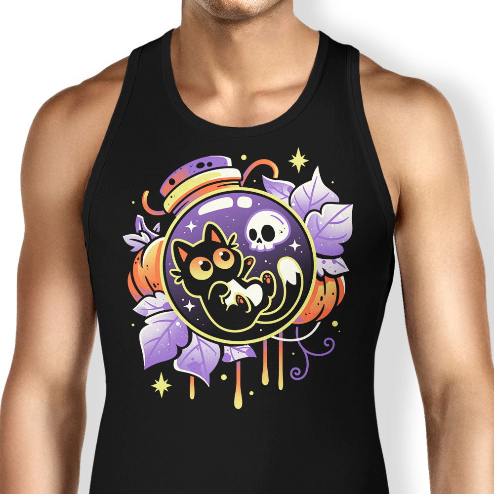 Halloween Bottled Kitten Tank Top - Adult & Kids T-Shirts, Sweatshirts & Hoodies apparel design preview 1