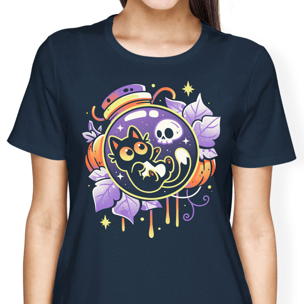 Halloween Bottled Kitten Women's Apparel - Adult & Kids T-Shirts, Sweatshirts & Hoodies apparel design preview 2