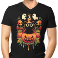 Halloween Candle Trick Men's V-Neck - Adult & Kids T-Shirts, Sweatshirts & Hoodies apparel design preview 1