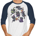 Halloween Dragons 3/4 Sleeve Raglan - Adult & Kids T-Shirts, Sweatshirts & Hoodies apparel design preview 1
