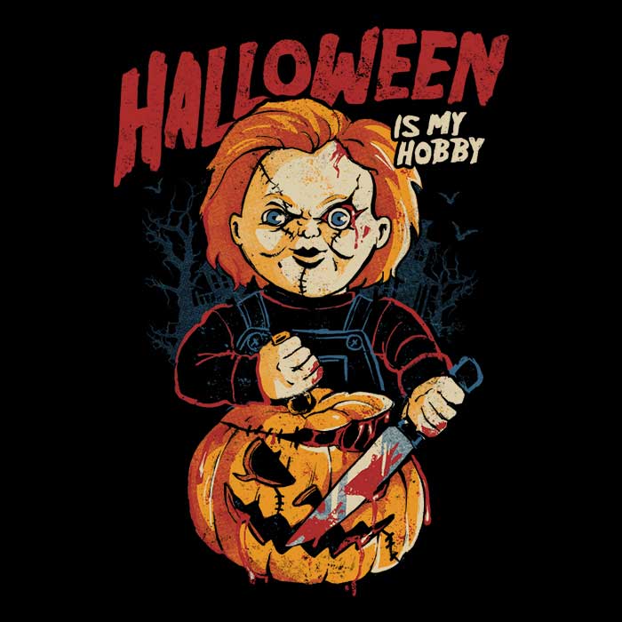 Halloween is My Hobby Coasters - Adult & Kids T-Shirts, Sweatshirts & Hoodies apparel design preview 1