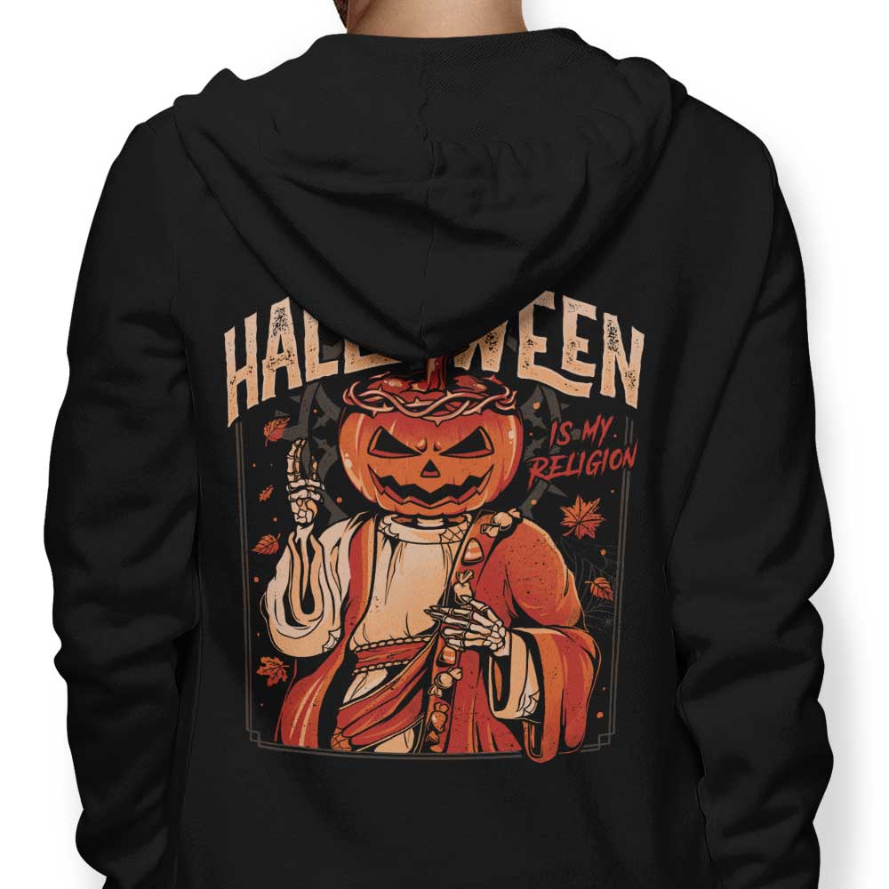 Halloween is My Religion - Adult & Kids T-Shirts, Sweatshirts & Hoodies apparel design preview 1