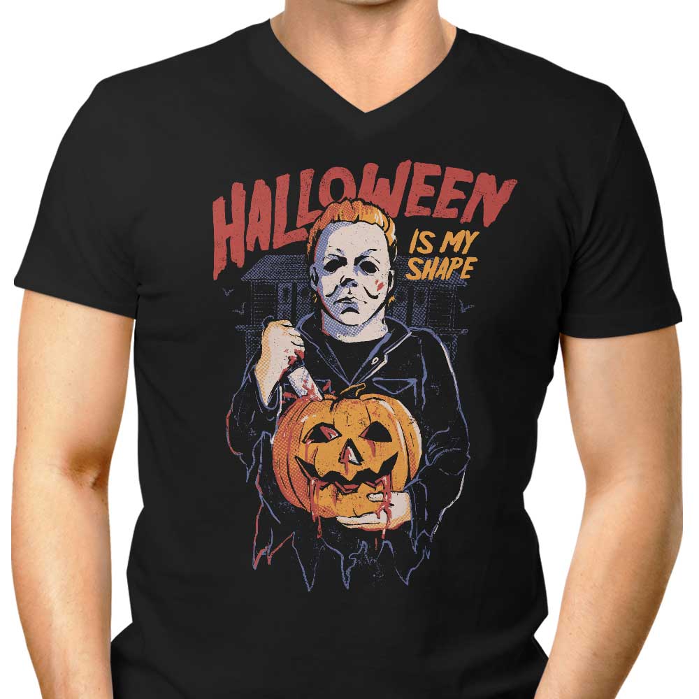 Halloween is My Shape Men's V-Neck - Adult & Kids T-Shirts, Sweatshirts & Hoodies apparel design preview 1
