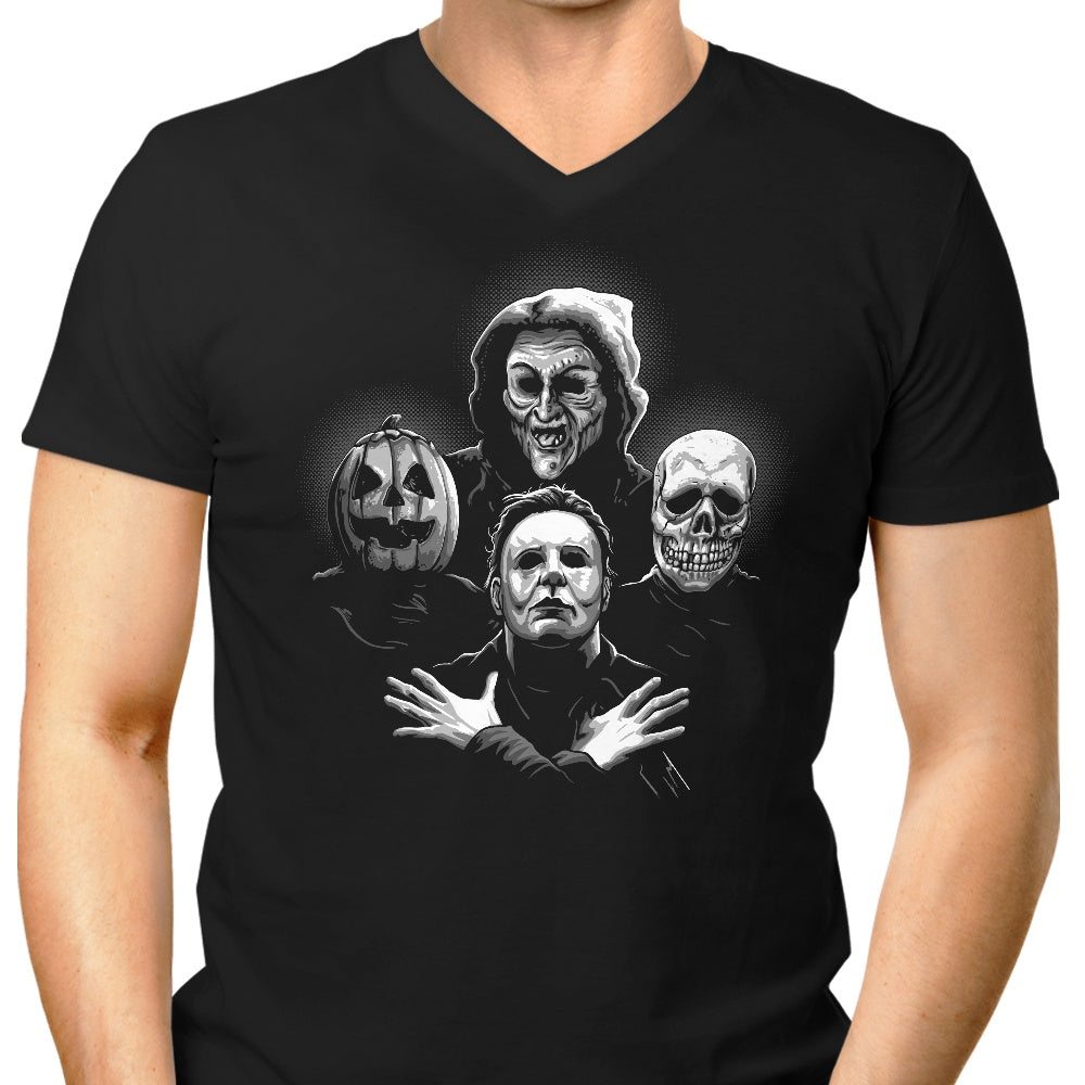 Halloween Rhapsody Men's V-Neck - Adult & Kids T-Shirts, Sweatshirts & Hoodies apparel design preview 1