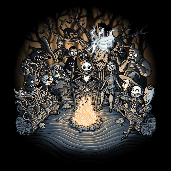 Halloween Tale - Adult & Kids T-Shirts, Sweatshirts & Hoodies apparel design preview 2