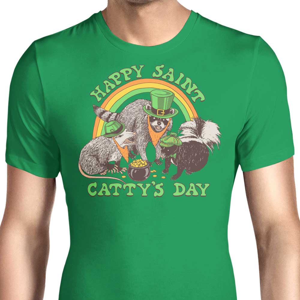 Happy Saint Catty's Day Men's Apparel - Adult & Kids T-Shirts, Sweatshirts & Hoodies apparel design preview 1