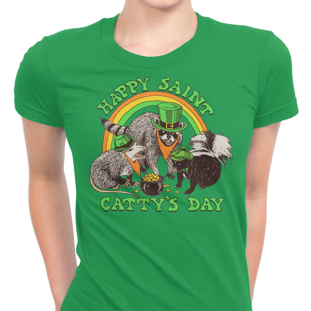 Happy Saint Catty's Day Women's Apparel - Adult & Kids T-Shirts, Sweatshirts & Hoodies apparel design preview 1
