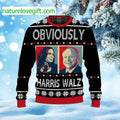 Harris Walz 2026 Obviously Ugly Christmas Sweater product image