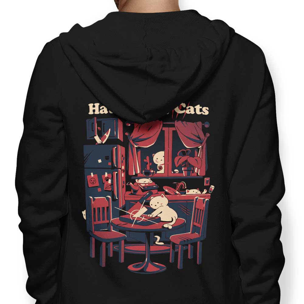 Haunted by Cats - Adult & Kids T-Shirts, Sweatshirts & Hoodies apparel design preview 1