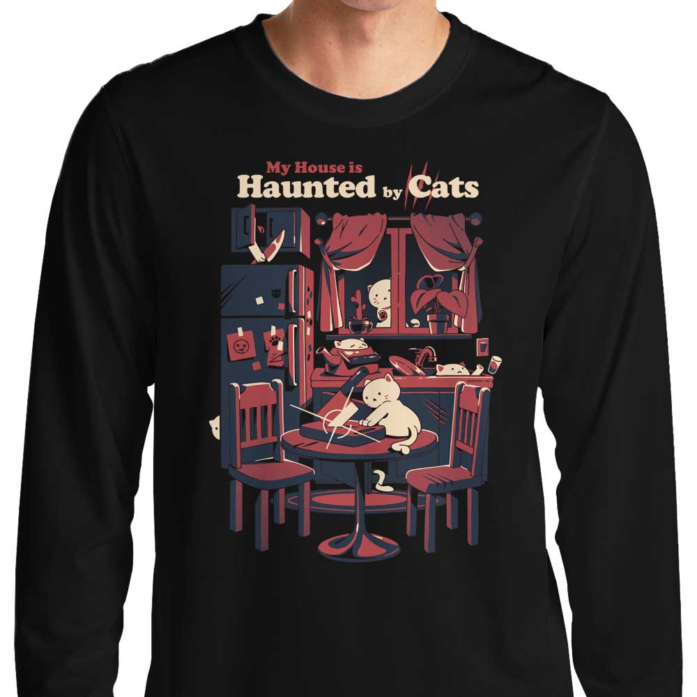 Haunted by Cats - Adult & Kids T-Shirts, Sweatshirts & Hoodies apparel design preview 1