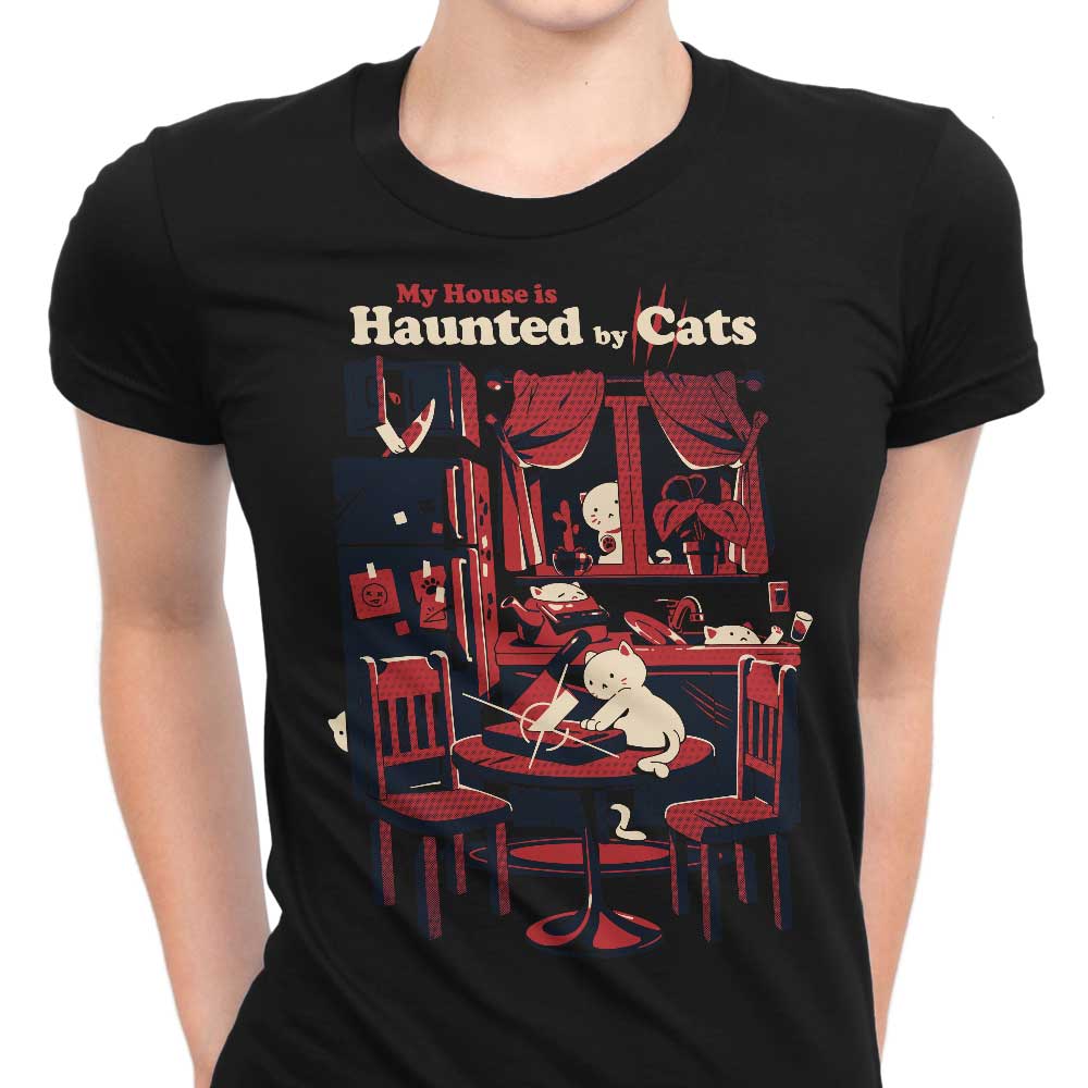 Haunted by Cats Women's Apparel - Adult & Kids T-Shirts, Sweatshirts & Hoodies apparel design preview 1