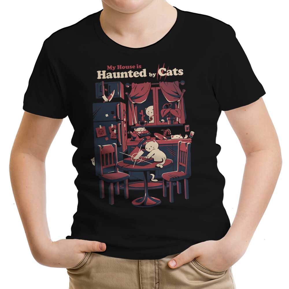 Haunted by Cats Youth Apparel - Adult & Kids T-Shirts, Sweatshirts & Hoodies apparel design preview 1