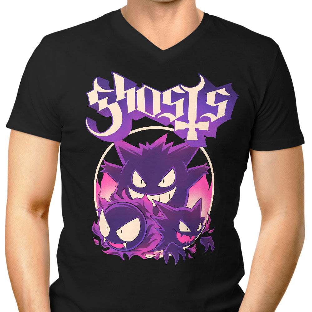 Haunted Ghost Men's V-Neck - Adult & Kids T-Shirts, Sweatshirts & Hoodies apparel design preview 1
