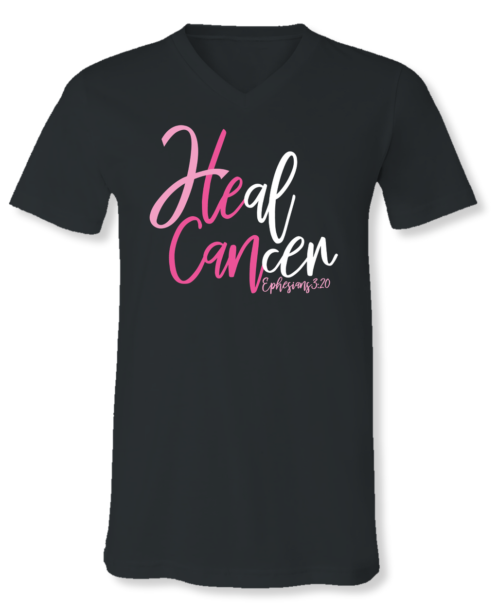 SALE Sassy Frass Heal Cancer Canvas V-neck - Adult & Kids T-Shirts, Sweatshirts & Hoodies apparel design preview 2