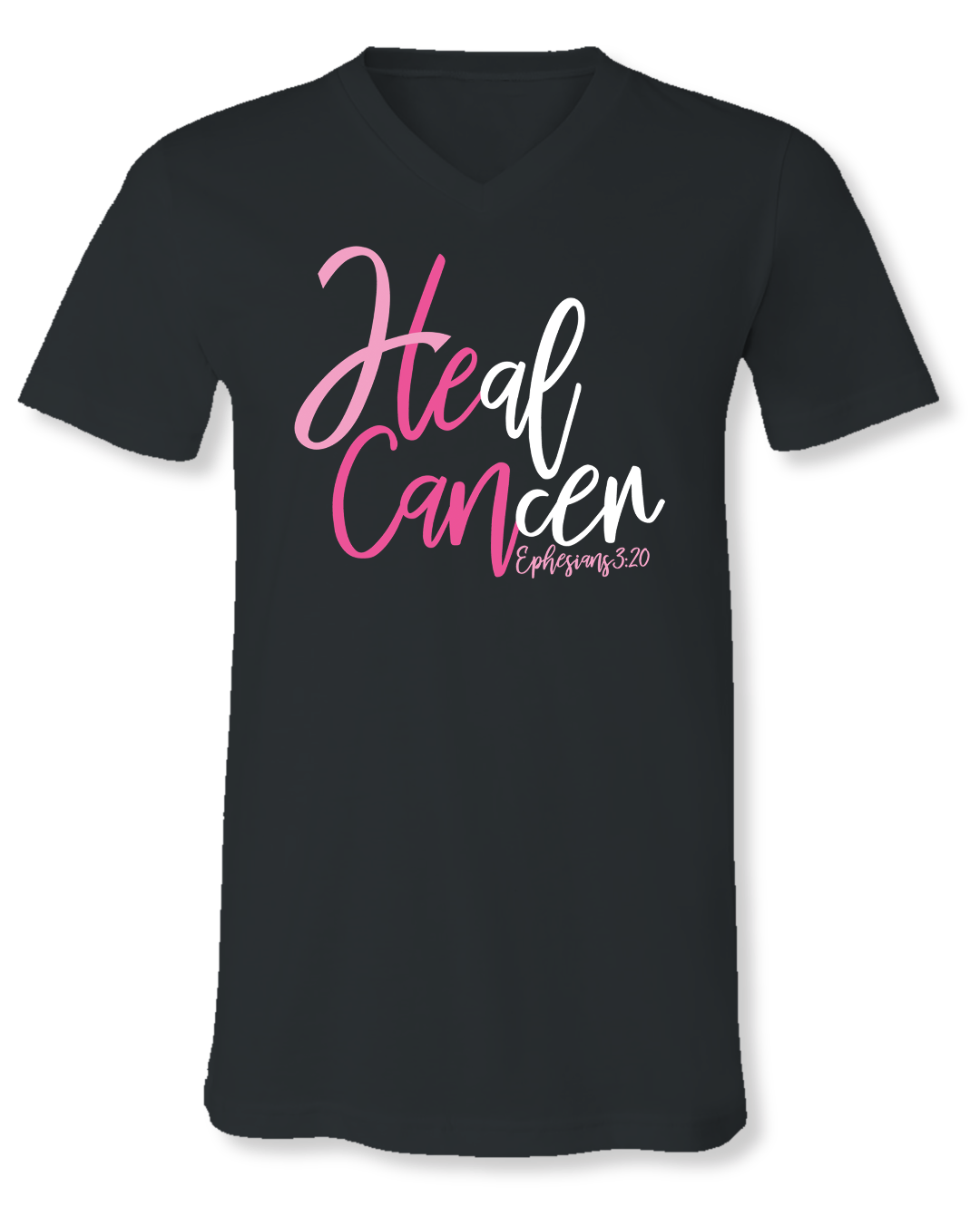 SALE Sassy Frass Heal Cancer Canvas V-neck - Adult & Kids T-Shirts, Sweatshirts & Hoodies apparel design preview 2