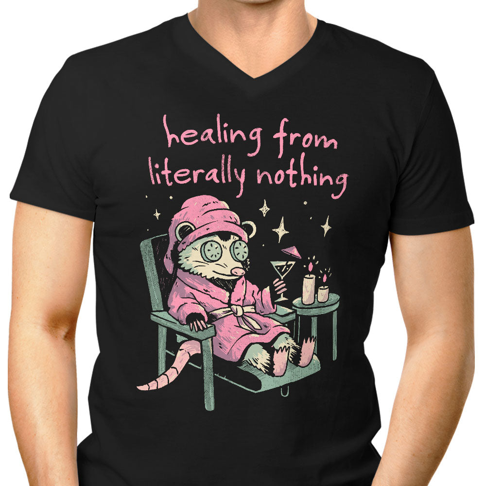 Healing From Nothing Men's V-Neck - Adult & Kids T-Shirts, Sweatshirts & Hoodies apparel design preview 1