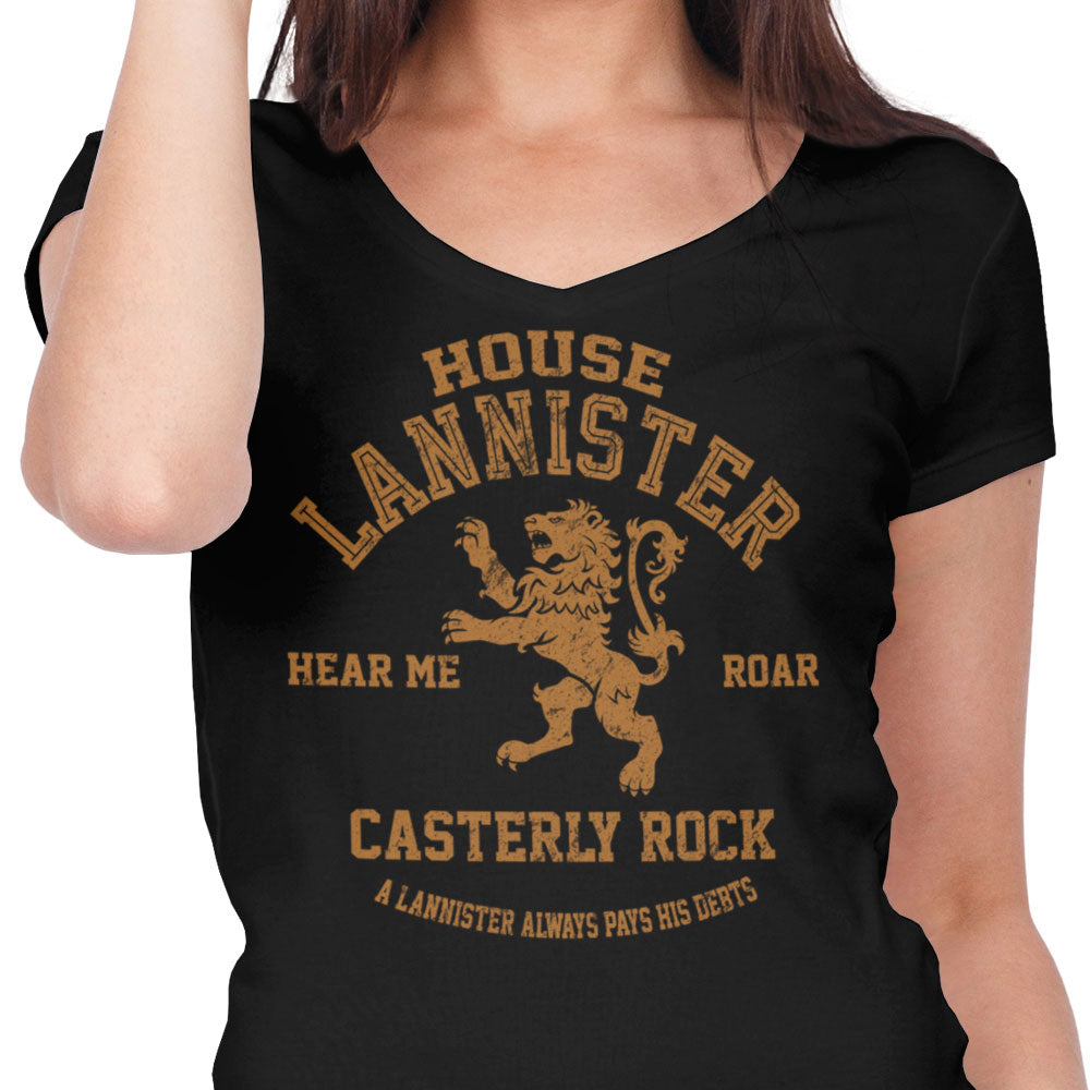 Hear Me Roar Women's V-Neck - Adult & Kids T-Shirts, Sweatshirts & Hoodies apparel design preview 2